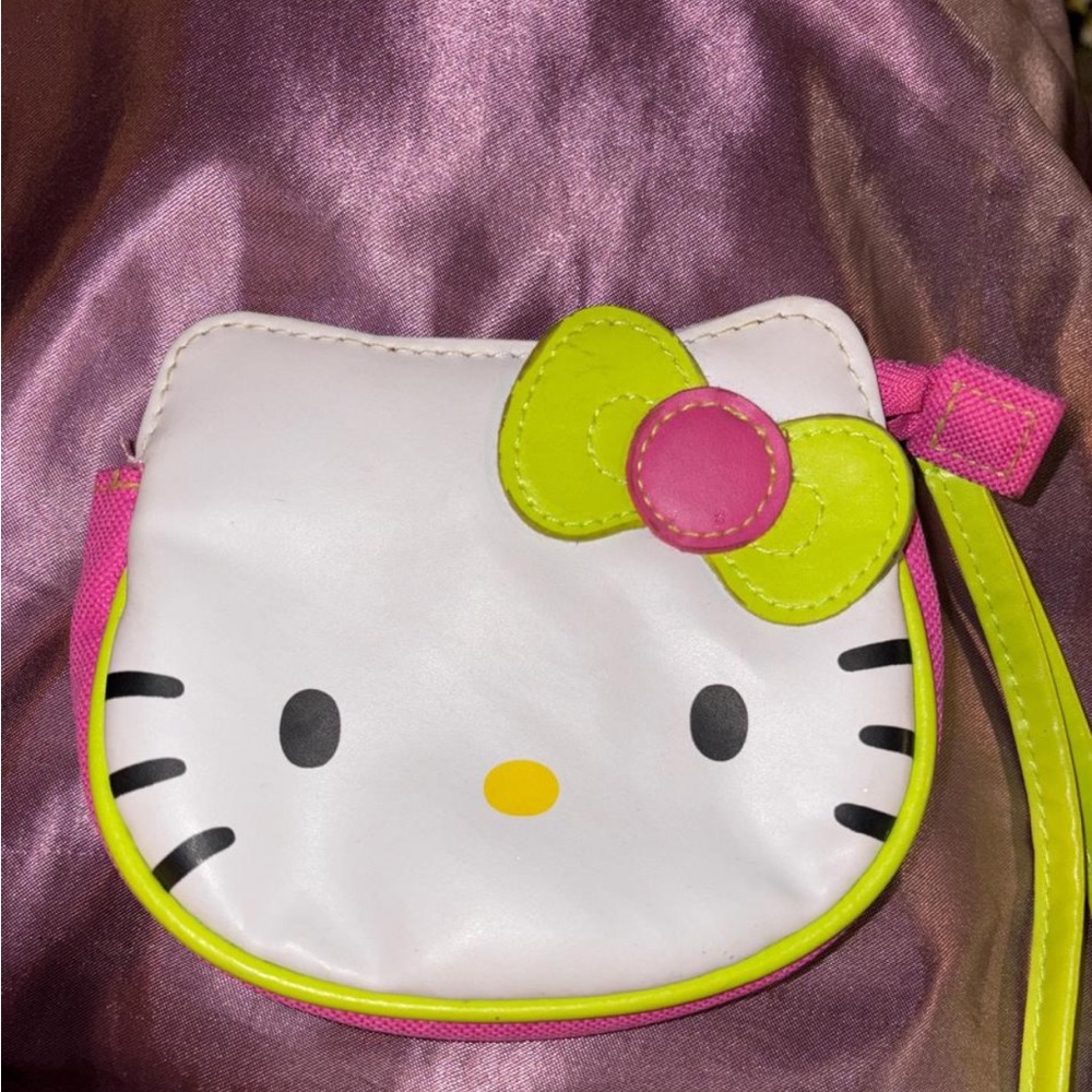 Hello Kitty White and Pink Kids Bag with Lime Accents